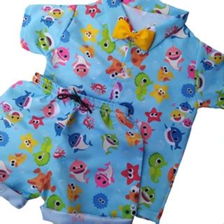 Conjunto Mauricinho BABY SHARK Roupa Infantil Menino Shopee Brasil