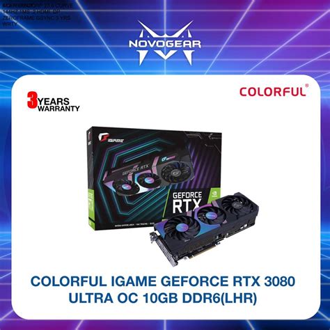 Colorful Igame Geforce Rtx 3080 Ultra Oc 10gb Ddr6lhr Shopee Malaysia