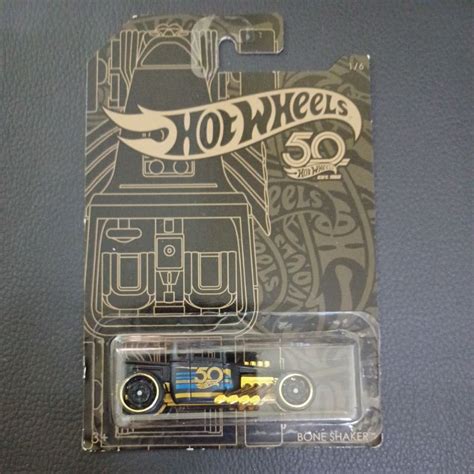 Hot Wheels Black And Gold Th Anniversary Bone Shaker Shopee Malaysia