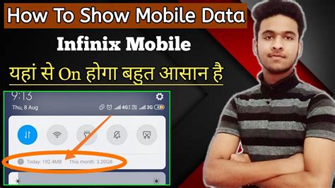 How To Show Data Usage In Notification Bar In Any Infinix Mobile Infinix Hot 8 Hot 9 Hot 11