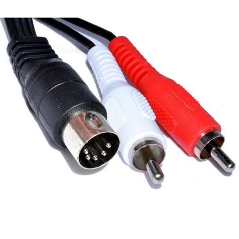 DIN cable 5 PIN male to 2 x RCA tulip male - Sikumi.lv. Gift Ideas