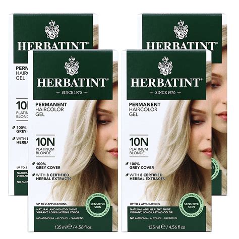 Herbatint Permanent Haircolor Gel N Platinum Blonde Alcohol Free Vegan Grey Coverage