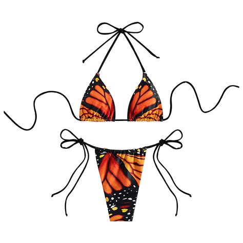 Yubnlvae Women Print Bikini Set Swimming Two Piece Swimsuits Swimwear Beach Suit Walmart