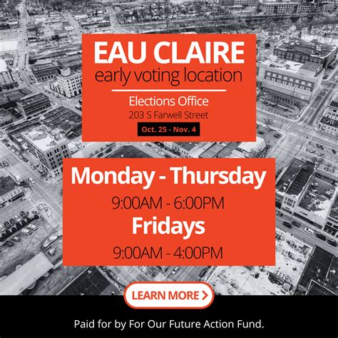 Early Voting Has Started Eau Claire Head To The Elections Office And