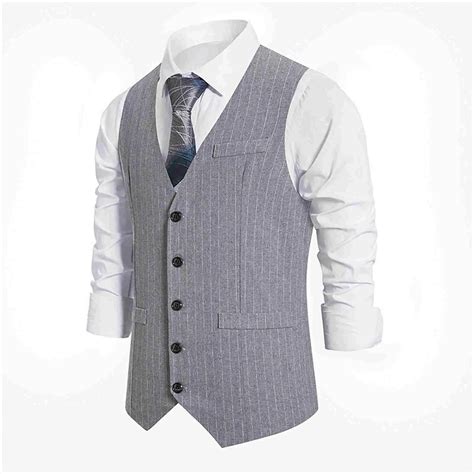 Chaleco De Vestir Ajustado Para Hombre Chaqueta Formal Informal Sin