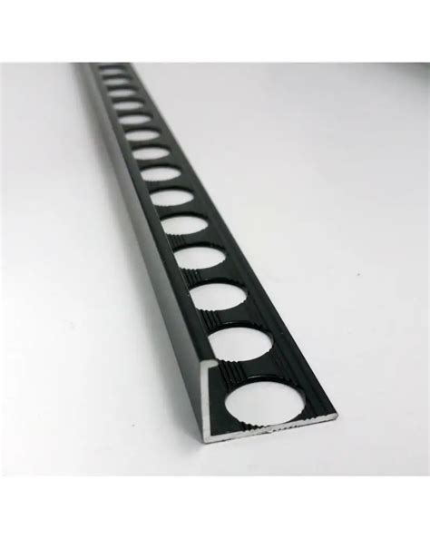 Алюмінієвий Г-профіль для плитки до 12мм. АП 12 фарбований «Чорний» 2.7м