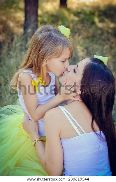 Mother Daughter Kissing Park Stock Photo 230619544 Shutterstock