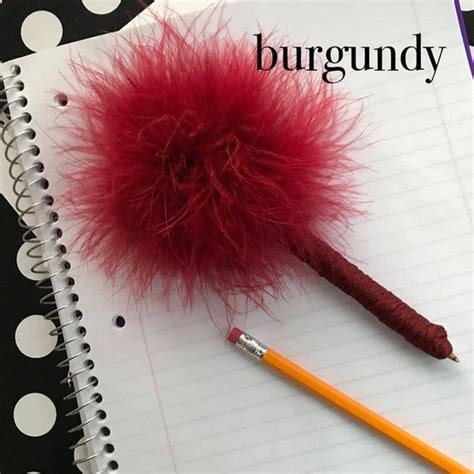 Fluffy Feather Pen Clueless Pen Etsy White Feather Pen Feather Pen Pink Pens