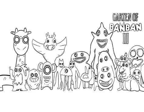 Printable Garten Of Banban Iii Coloring Page Free Download And Print