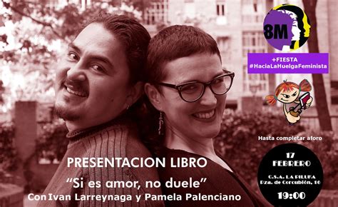 Sabado 17 de febrero presentación del libro Si es amor no duele