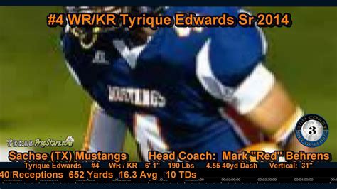 3rd Coast Recruiting #4 WR KR Tyrique Edwards 2013 Season Highlights - YouTube