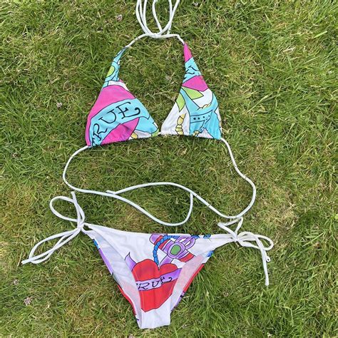 Vintage Ed Hardy Bikini In Perfect Condition Depop