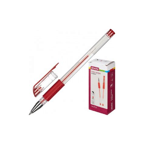Ручка гелевая Attache Economy красный стерж., 0,5мм, манжетка