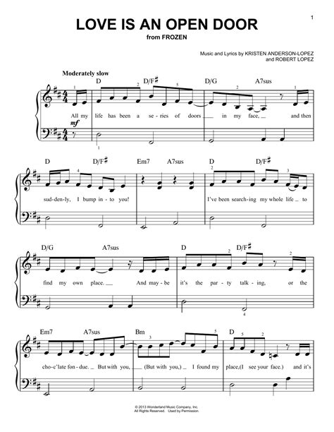 Love Is An Open Door Lyrics With Parts 6