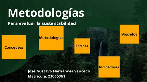 Metodologías para evaluar la Sustentabilidad by JOSé GUSTAVO HERNáNDEZ