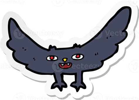 sticker of a cartoon spooky vampire bat 45289036 PNG