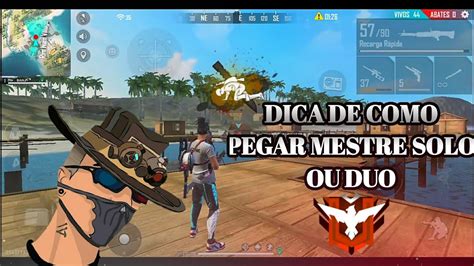 DICAS DE COMO PEGAR MESTRE SOLO OU DUO DICA FREE FIRE TEMPORADA