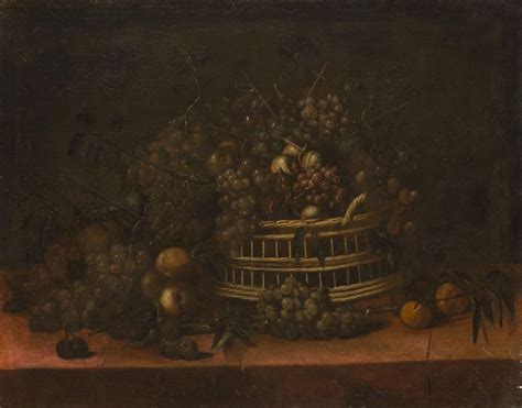 Jacob Van Hulsdonck In The Taste Of Jacob Van Hulsdonck Fruit In A Basket Canvas Inscribed On