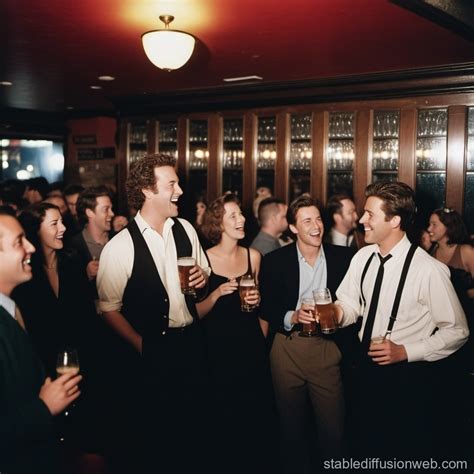 standup show  busy indoor pub stable diffusion