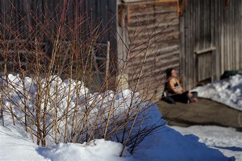 Premium Photo | Man in snow