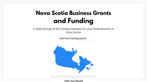 Funding Database Walkthrough Nova Scotia Business Grants And Funding