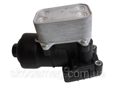 Корпус с фланцем радиатор масляного фильтра в сборе 1.6 2.0 TDI Шкода ...