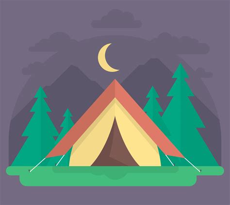 Camping Landscape 229860 Vector Art at Vecteezy