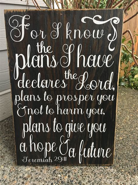 Scripture Custom Wood Sign Jeremiah 2911 Quotes Custom Wood Signs