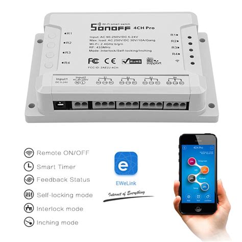 Sonoff Ch Pro R Mhz Channels Gang Rf Wireless Remote Wifi Smart