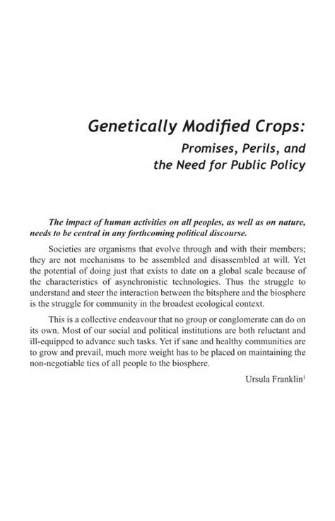 Pdf Genetically Modified Crops Quaker Institute · 3— Genetically