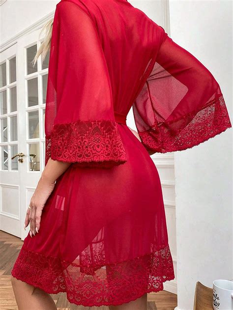 Pezzo Babydoll Sexy In Maglia Trasparente Per Donne Lingerie Con Tentazione In Pizzo Per Il