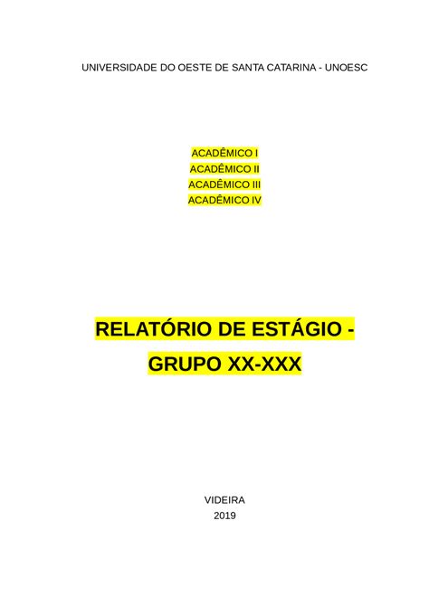 Relatorio De Estagio Pronto Pdf