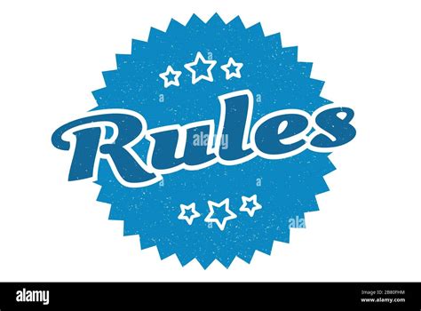 rules sign rules  vintage retro label rules stock vector image