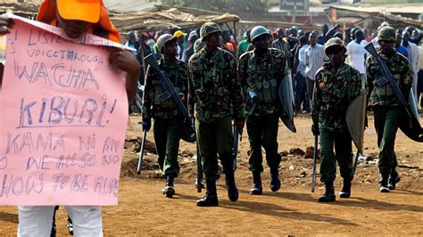 Drama In Nairobi As Police Officers Join Kenyans In Demonstrating High