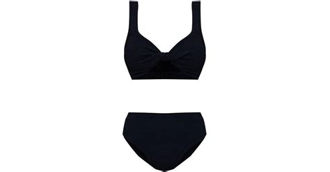Hunza G Jamie Bikini Set In Black Lyst