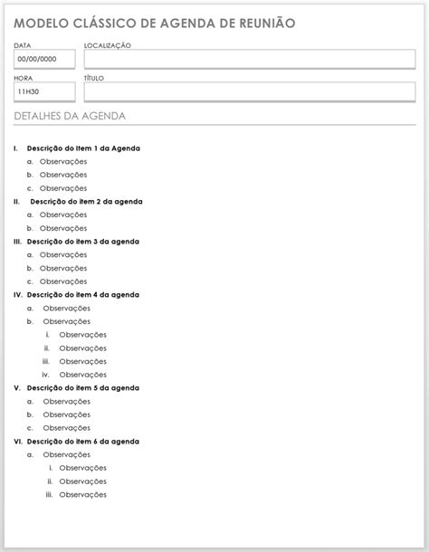Pauta Ou Palta De Reunião - Mais de 10 modelos gratuitos de pauta de reunião para o Microsoft Word ...