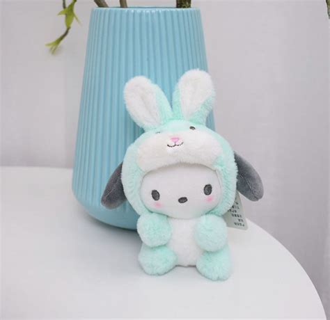 Мягкая игрушка Брелок Kuromi /Куроми Sanrio Cartoon голубой зайка 10 см ...