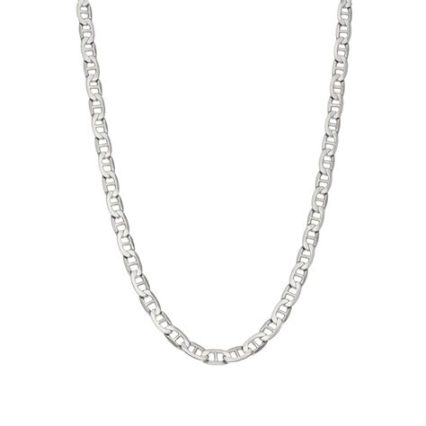 9ct White Gold 20 Anchor Chain Miltons Diamonds