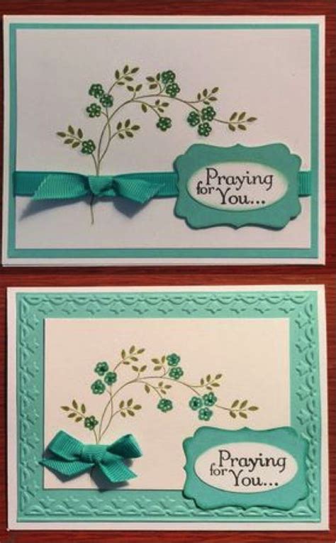 Used Stampin Up Thoughts Prayers Stamp Set Framed Tulips Embossing