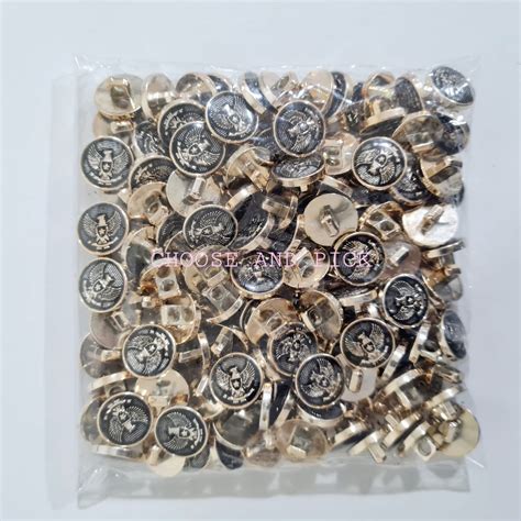 Jual Kancing Jas Epoxy Motif Garuda Ukuran 15mm 20mm Isi 144pcs Emas