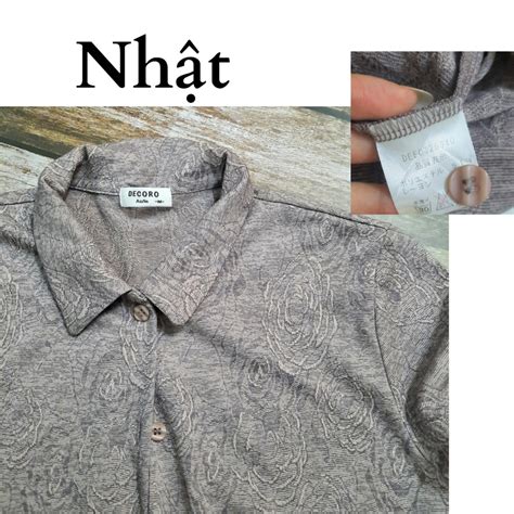 Pass sơ mi Nhật vintage màu nude hoa chìm Mới Thanh lý sơ mi vintage Nhật Pass áo