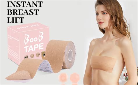 Celosia Boob Tape For Breast Lift With Pcs Silicone Breast Reusable Adhesive Bra Nude Inch