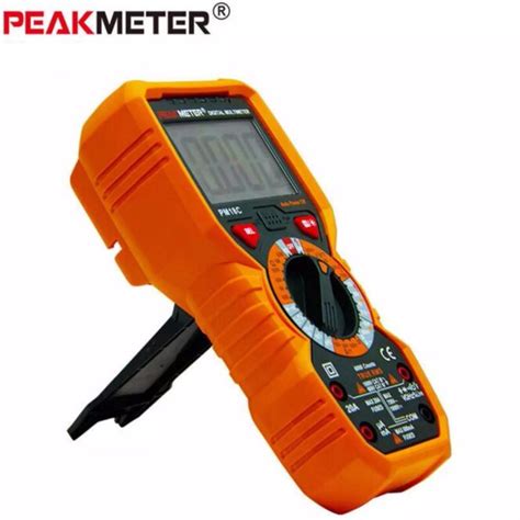 มัลติมิเตอร์แบบดิจิตอล PEAKMETER PM18C V-A ac,V-A dc,C,Hz, hFE NCV Live ...