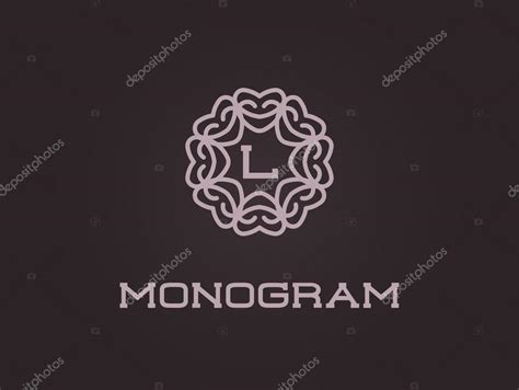 monogram design template  letter  stock vector  ckybe