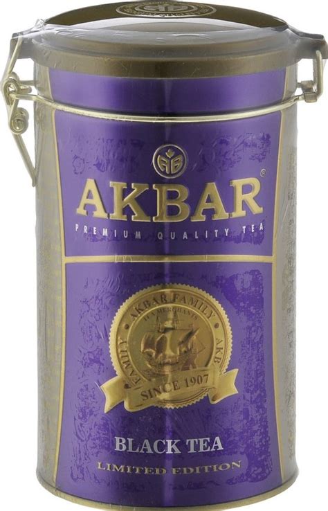 4650065520812 411 Чай АКБАР "100 YEARS" ж/б 150х12 фиолет