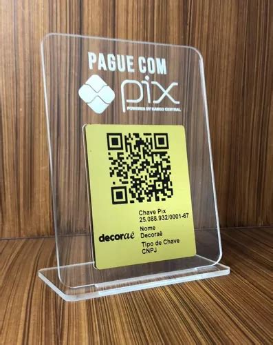 Plaquinha Do Pix Personalizada Qrcode E Logo Off