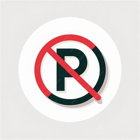 Никакого символа парковки. | Премиум AI-сгенерированный вектор