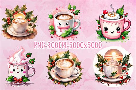 Watercolor Christmas Hot Coffee Graphic By Sr Design Creative Fabrica