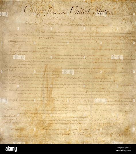 Amendments Of The Bill Of Rights High Resolution Stock Photography And