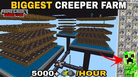 Biggest Creeper Farm For Minecraft Pe 1 20 Hardcore Survival Series